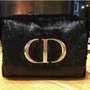 Christian Dior Dior Beaute  Black Velvet Travel Pouch Big Toiletry Clutch Cosmetic Bag Photo 4