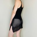 Black Sheer Mesh Swim Beach Tunic Tank Top Size L Photo 3