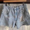 Guess Vintage  Distressed Cut Off Denim High Rise Jean Shorts Made in USA Size 31 Photo 0