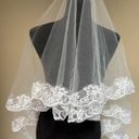 David's Bridal Embroidered Sheer Tulle Traditional Veil 58in Photo 1