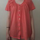 Croft & Barrow orange button down pajama shirt Photo 1