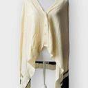 360 Cashmere  Cardigan Handkerchief Hem Long Sleeve Knit Cream Neutral Size Large Photo 11