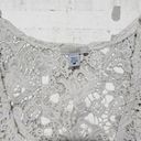 Ecote  Ivory Lace Crochet Sleeveless Coverup Wide Strap Women's Top Size Medium Photo 1