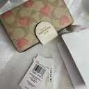 Coach Medium Corner Zip Wallet In Signature Canvas With Heart Print CQ146 Photo 5