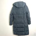 Cole Haan  Hooded Asymmetric Zip Down Feather Puffer Coat Jacket Graphite Gray Photo 4