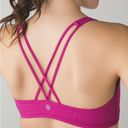 Lululemon  Free To Be Bra Size 8 Dark Pink Berry Wine Criss Cross Back Photo 4