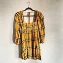 Urban Outfitters UO Yellow Plaid Babydoll Dress 💊 Photo 4