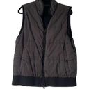 Banana Republic  Black Grey Padded Puffer Classic Zipper Front Vest size Large Photo 0