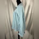 ee:some  Blue Balloon Sleeve Top Batwing Solid Blue Bohemian Preppy Sz Small Photo 5