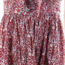 J.Crew  Liberty of London Tie Front Strapless Midi Dress Red June's Meadow Sz 10 Photo 11