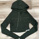 ECHT  Comfort Cropped Hoodie Green Marl Women’s Small Photo 2