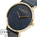 Coach New  Perry Glitter Dial and Navy Leather Strap Watch | 36mm | 14504078 Photo 1