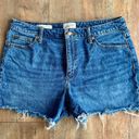 Universal Threads Universal Thread Vintage Midi Medium Wash Raw Hem Jean Shorts Size 12/31 Photo 1