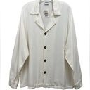 CP Shades NWT  Blouse Button Up Long Sleeves Ivory Cream Size M Photo 7