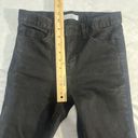 Oak + Fort  Women's Black High Rise Skinny Jeans Raw Scalloped Hem Medium Ankle Photo 8