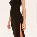 J.Crew  NWT Black Ruched Midi Dress in Vintage Rib Size Medium Photo 1