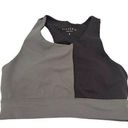 Allfenix Grey & Black Colorblock Halter Sports Bra Size Medium Gray Photo 0