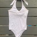 Hollister White Ribbed Halter Bodysuit Photo 6