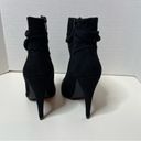 Shoedazzle  Alyssa Heeled Black Pointed Booties Shoes Size 7.5 Photo 3