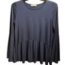 ee:some  Long Sleeve Peplum Blouse Size Medium Photo 0