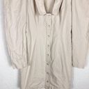 L'Academie  The Coco Mini Dress XS Beige Puff Sleeves Snap Buttons Cottagecore Photo 8