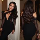 House Of CB  'Zahra' Black Plunge Maxi Dress NWOT Size S Photo 14