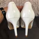 Nine West NWOT  White Peep Toe Heels S6 Photo 6