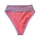 Beach Riot  Oasis Color Block Emmy Ribbed High Waisted Bikini Bottoms Size Small Photo 6