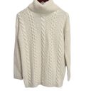 Forever 21  Women's Cream Knitted Turtleneck Sweater Size Small Photo 1