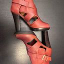 Kelsi Dagger  Marcelle Cognac Leather Ankle
Bootie Buckle Strap Open Toe 6.5 US Photo 7