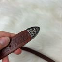 Vintage Brown Leather Made in USA Western Style Belt Photo 4