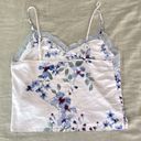 In Bloom NWOT  By Jonquil Satin And Lace Floral Pajama Tank Sz Small Photo 2