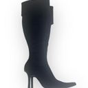 Bebe  𖤐 Over the Knee Stiletto Heel Pointy Toe Boots 𖤐 Black Vegan Suede 𖤐 7.5 Photo 10
