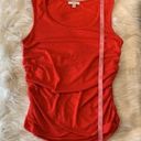 Skinny Girl  stretch slub jersey knit side ruched tank top red S Photo 7