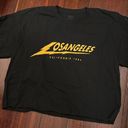 Brandy Melville  Los Angeles California 1984 Black Yellow Graphic Tee Photo 0