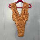 We Are HAH NEW HAH Brown Sugar Cut to the Chase Lace V-neck Lingerie Boho Bodysuit L Photo 5