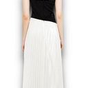 NEW Commense Strapless Asymmetrical Pleated Maxi Dress Black White Size Small Photo 1