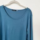 Natori [] Teal Scoop Neck Long Sleeve Shirt Supersoft Relaxed Fit Size Large L Photo 2