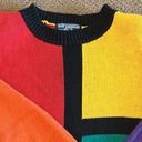 Krass&co Best American Clothing . Women’s Color-block Crewneck Sweater w/ Shoulder Pads Photo 1