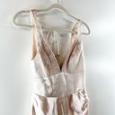 Hello Molly  Rosebud Satin Plunge V Neck Mini Dress Champagne Gold 6 Photo 9