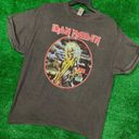 Iron Maiden Vintage Style Metal Rock Tee Side XL Gray Photo 1