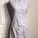 Adrienne Vittadini NWOT Linen Shift Tunic Sheath oversized blouse baby sky chambray summer beach work❌ Photo 0