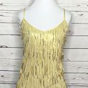 Zeagoo NWT  Gold Dripping Sequins Tank Top Size Large Photo 6