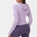 Halara NEW  Hooded Drawstring Cut Out Cropped Casual Hoodie Sweatshirt Large Photo 2