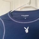 PacSun Playboy Navy Long Sleeve Crop Top Photo 4