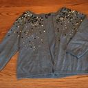 Relativity Gray sequin cardigan Photo 0