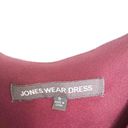 Jones Wear  Maroon Short Sleeve Midi V Neck Formal Dress Size 8 Photo 2