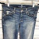 7 For All Mankind 7FAM Dojo Crop Distressed Denim Jeans Photo 3