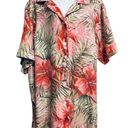 PUSSER’S WEST INDIES Silk Hawaiian Shirt Pink/Green Hibiscus Size 2X Pink Photo 0