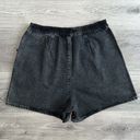 EXPRESS NWT  Super High Waisted Tailored Denim Shorts Faded Black Wash Medium Photo 6